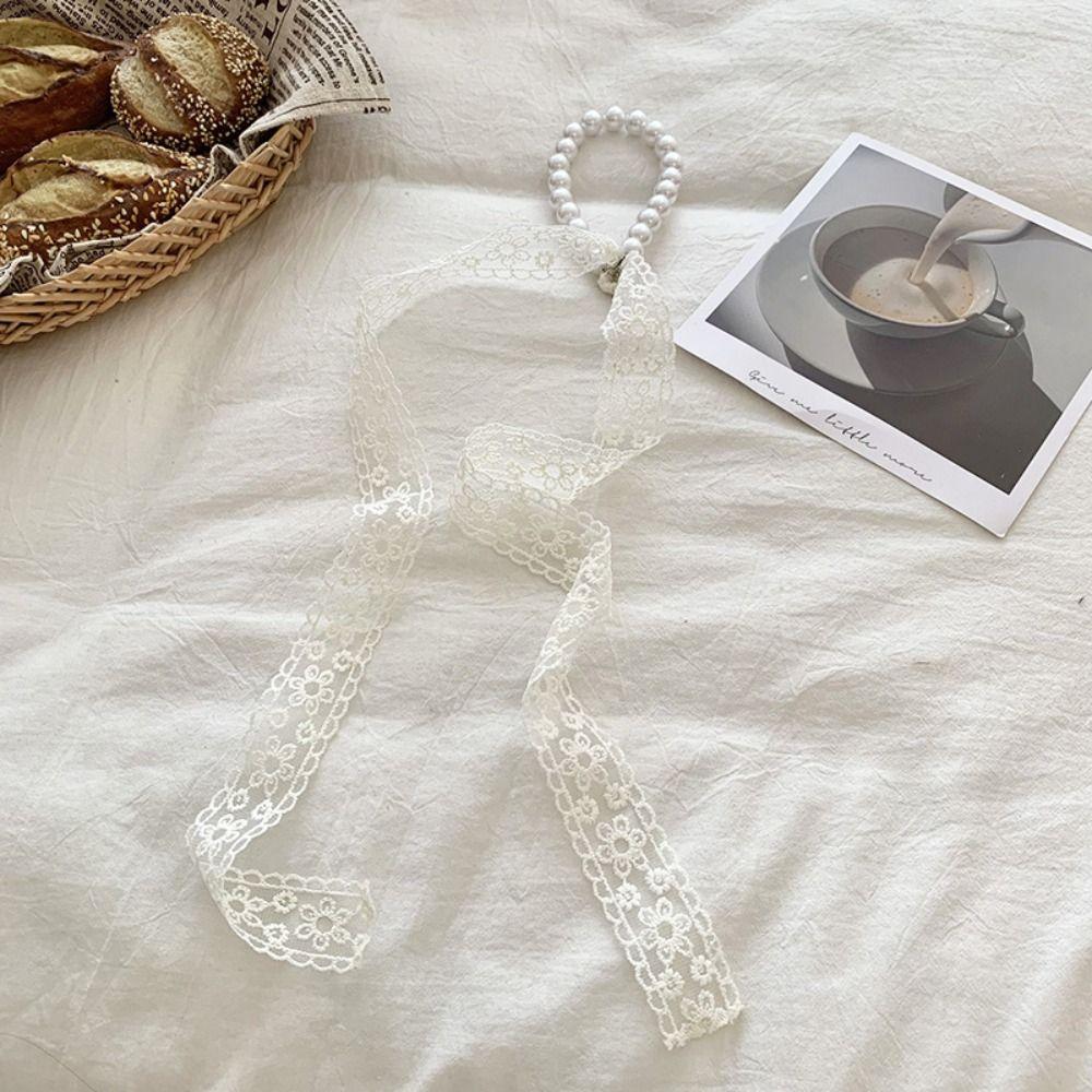 French Style Lace Ribbon Hair Rope Mesh Hair Circle Elegant Sweet Neck Strap Wedding