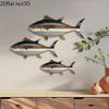 3Pc Wooden Tuna Wall Decoration, Reusable, Suitable For Home DéCor, Office, And Living Room Decoration.