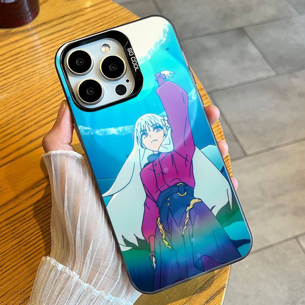 S-Schneefeldkrieg Anime Fate-strangeS F-Falsche Handyhülle Für iPhone 16 17 15 14 12 13 Pro Max Schwarz Bonbon Matt Stoßfeste Hülle