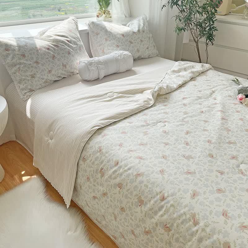LISM Korean Style Lace Summer Quilt