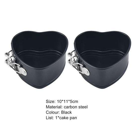 4Inch Heart Shape Baking Tray Removable Bottom Stainless Steel Toast Loaf Baking Mold Cooking Gadget