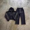 Unisex oversized mikina s 3D potiskem hvězdného písmena Streetwear Ležérní mikina Zimní