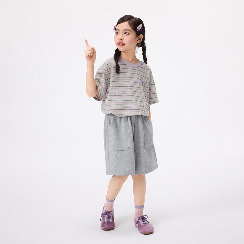 Girls' Elastic Waist Wide-Leg Summer Shorts