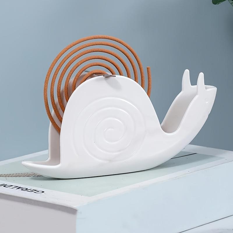 

Snail Incense Holder Classic Creative Home Decor Fireproof Mosquito Coil Ash Catcher Organizer Tray білий
