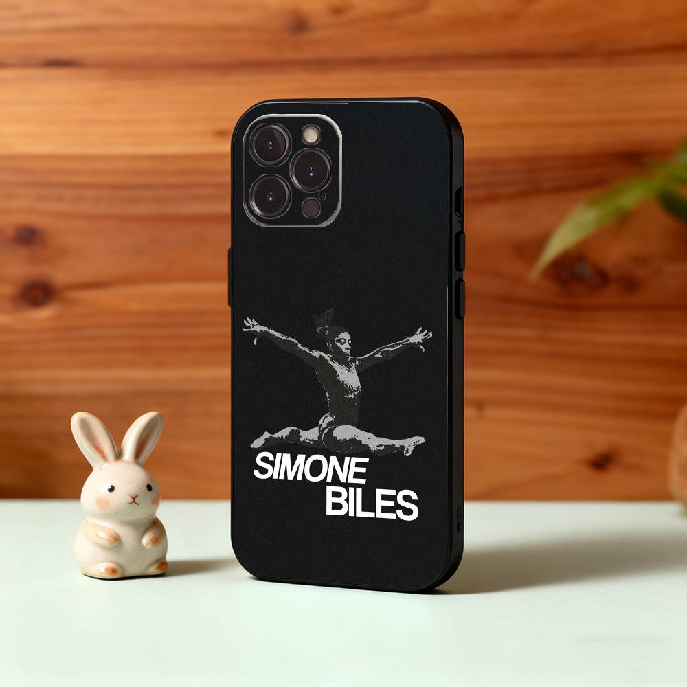 

S-Simone Bil-es Phone Case For iPhone17 16 15 14 13 12 11 Pro Max Plus,5G Soft Black Case iPhone15promax