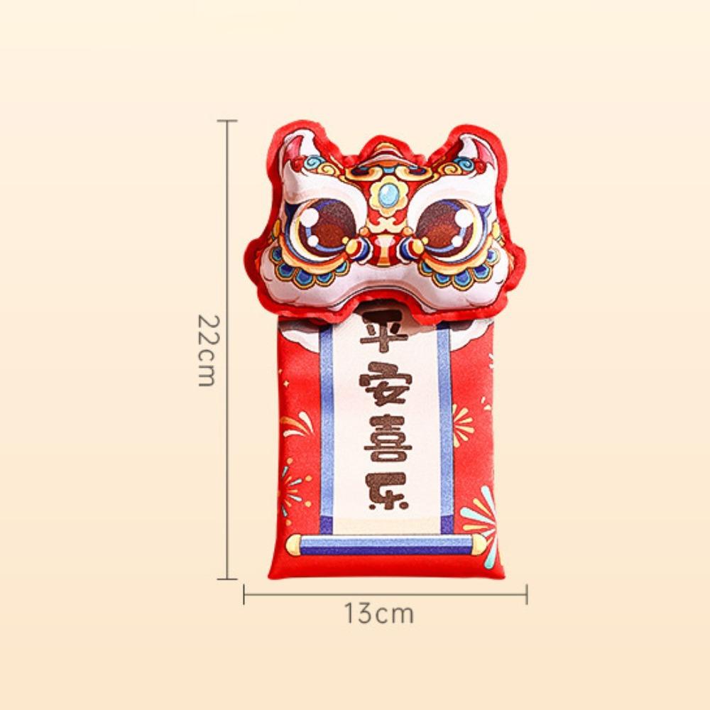 Cute Cloth Red Envelope Bag Creative 3D Dragon Shoulder Bag Cartoon Crossbody Capable Red Packet Child