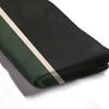 Modern Vertical Stripe Shower Curtain – Dark Green & Beige Panels, Minimalist Design, Polyester, Includes Hooks