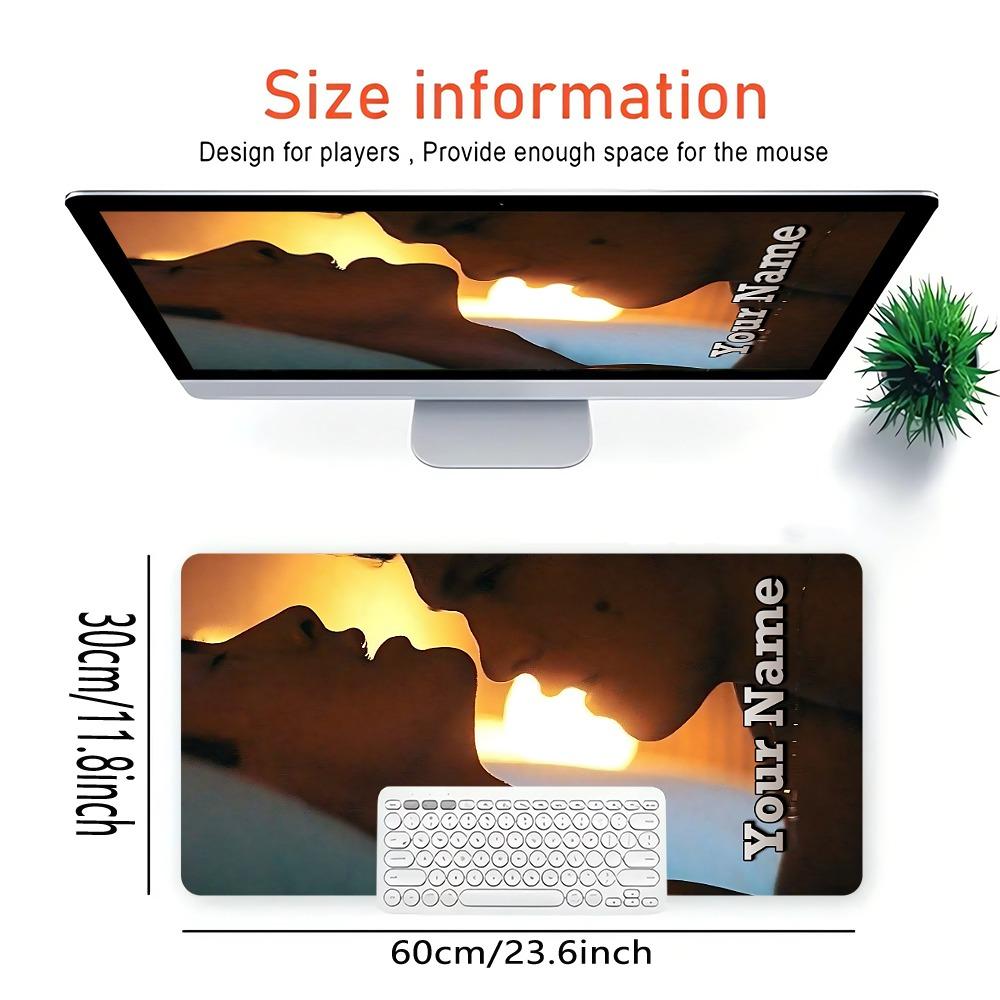 Custom Sunset Romance Large Gaming Mouse Pad Nonslip Rubber Base Waterproof Desk Mat For Office Pc Laptop