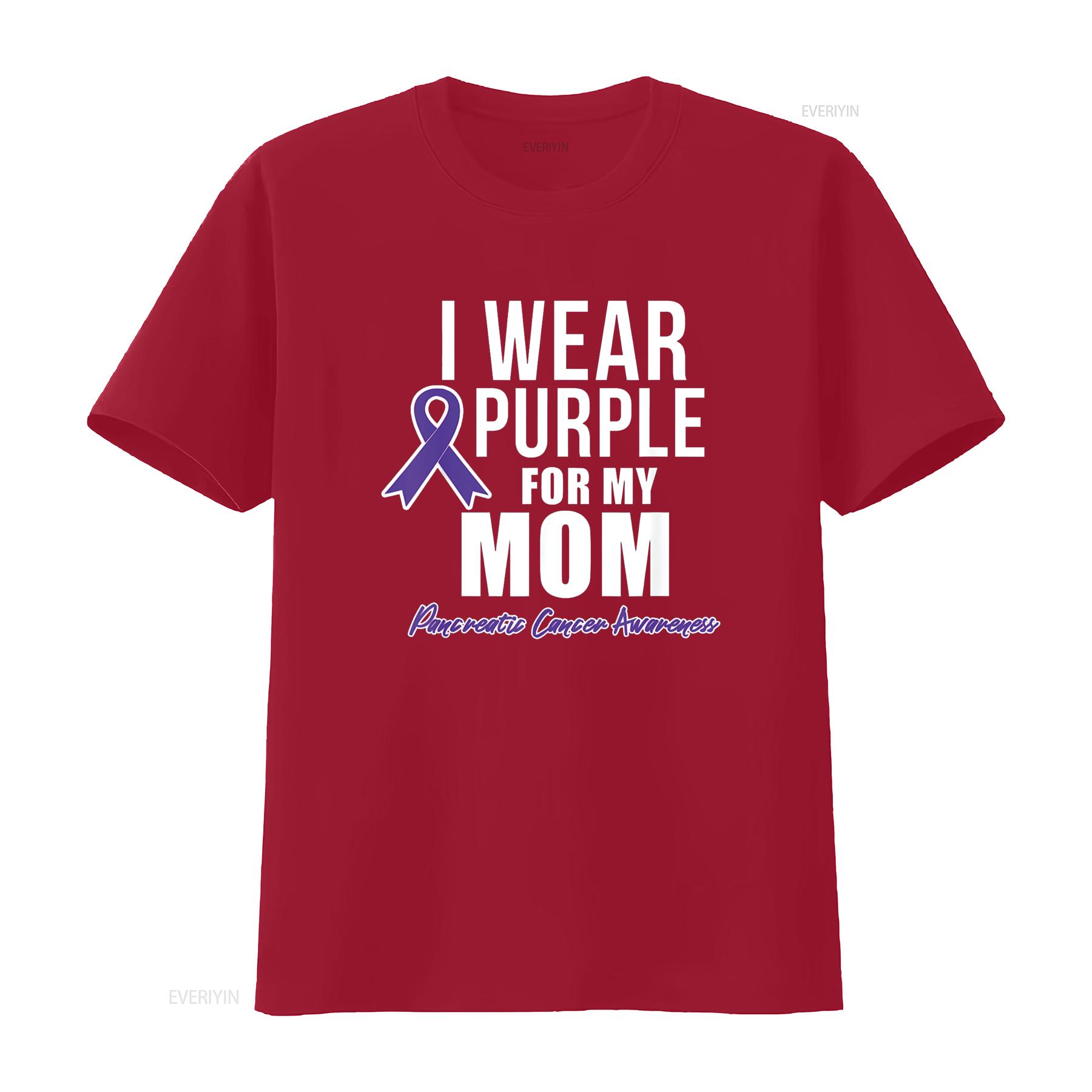 

Pancreatic Cancer T Shirt for Mom Awareness Products vintage Washed Soft Comfortable Top For Everyday Wear Stylish Unisex S