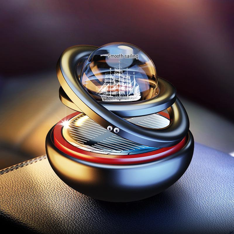 Solar Rotating Car Aromatherapy Ornament