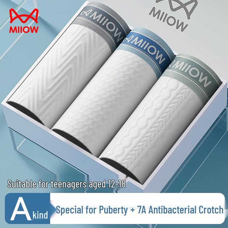 

Maoren Boys Antibacterial Cotton Boxer Briefs XL