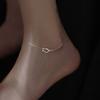 925 Silver Kiss Fish Anklet for Women Fashion Simple Personality Unique Design Birthday Gift Jewelry