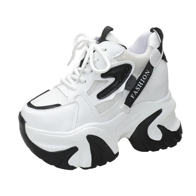 Fashion 2024 Women High Platform Sneakers New Summer Spring Non-slip breathable Shoes 10CM Thick Sole Casual Shoes Dad Sports Sneakers