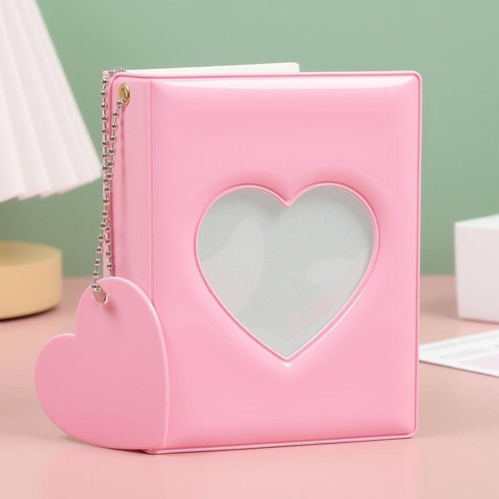 

3 Inch 40 Pockets Love Heart Photo Album Portable Card Book Photocard Album Photo Storage