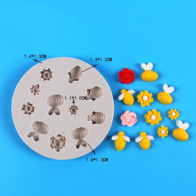 1 Pcs 3D Honeycomb Silicone Mold For Cake Decorating DIY Bee Fondant Chocolate Candy Baking Mould Sugar Craft Tool