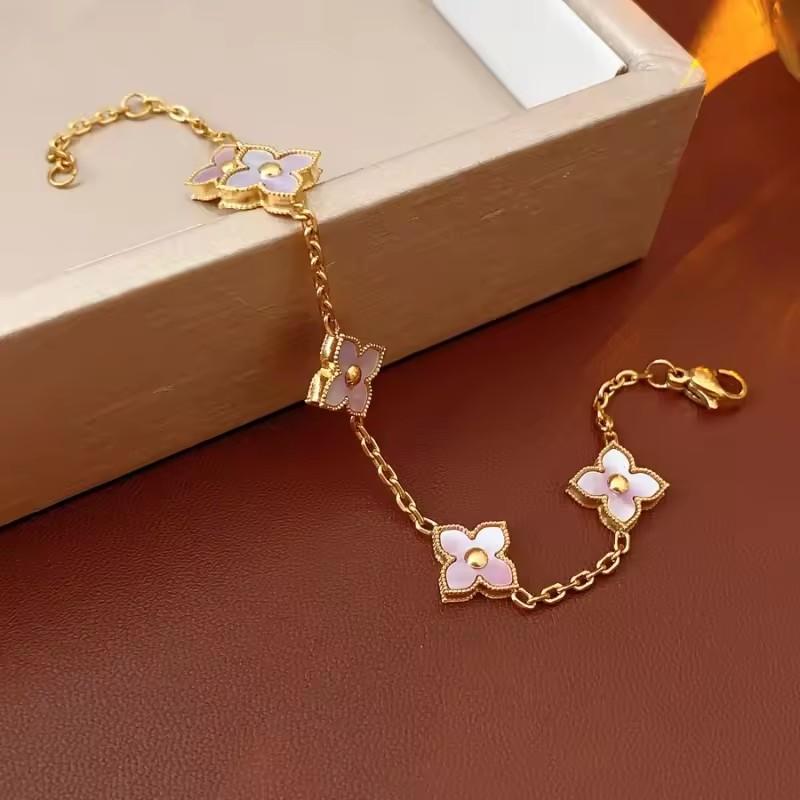 S925 silver shining eternal petals design adjustable bracelet suitable for women wedding holiday jewelry banquet gifts