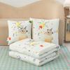 Pure Cotton Double-Layer Gauze Hug Pillow: Children's Nap & Office Cushion with Embroidery Applique