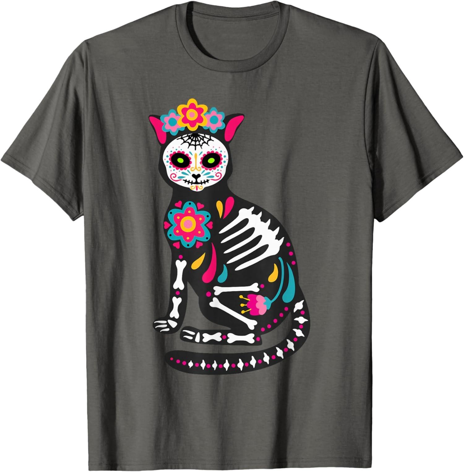 

Skeleton Charro Day of Dead Gifts Funny Costume Unisex T-Shirt 5XL різнокольоровий