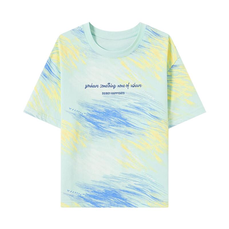 Boy's Sketch Tie-Dye Print Cooling T-Shirt