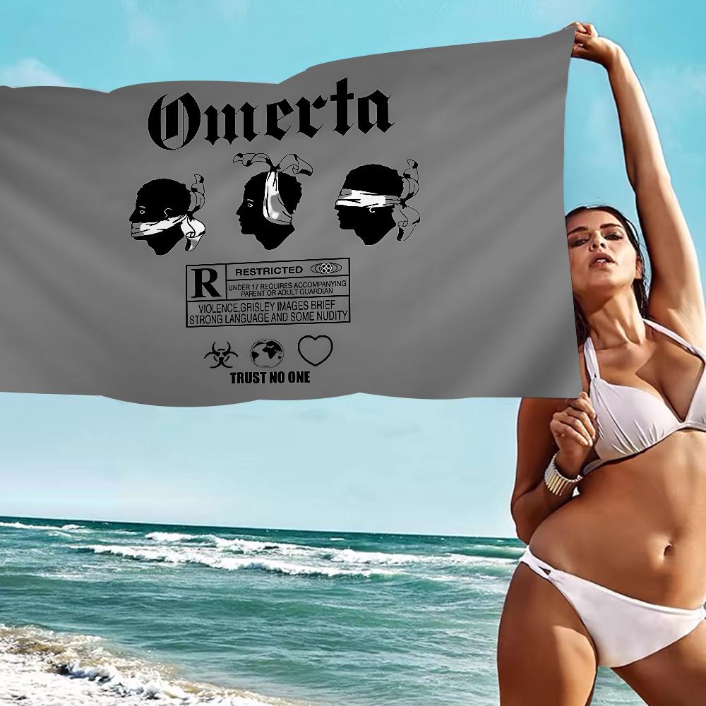 Cool Omerta Maes Anime Beach Swimming Towel Soft Absorbent Washcloth Children's Gifts For Kids Travel Camping Gym