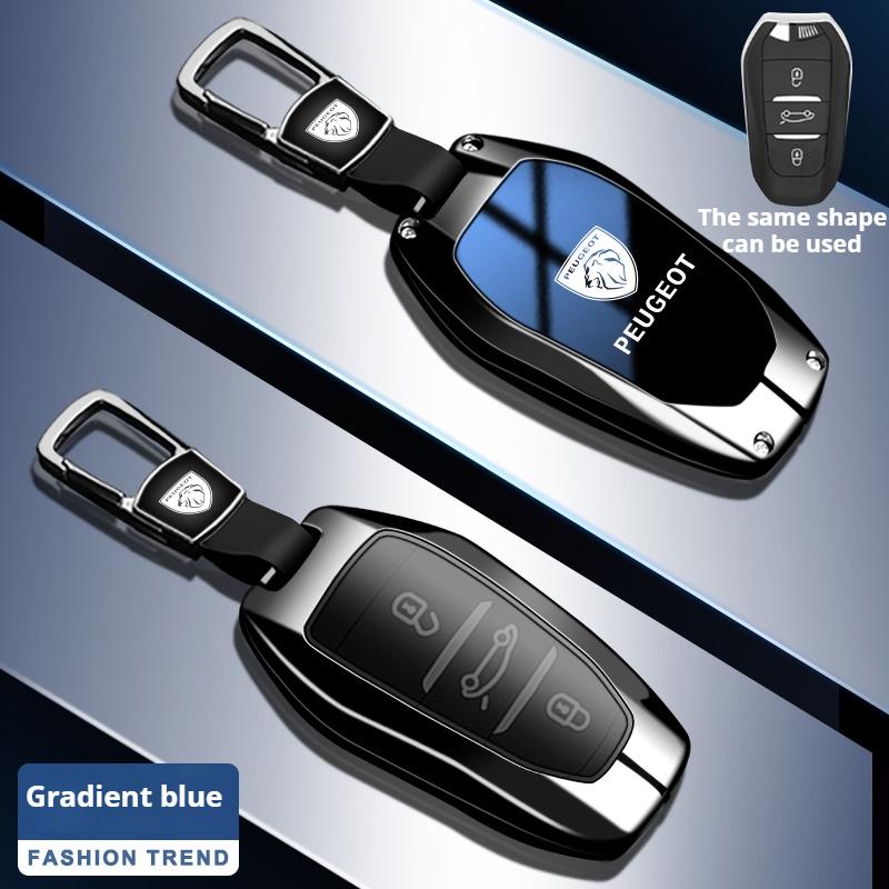 2026 Gorąca Naklejka Samochodowa Stop Cynku Pokrowiec na Kluczyk Samochodowy Flip Etui Brelok Uchwyt Muszla Dla Peugeot 208 3008 308 508 408 2008 4008 Auto