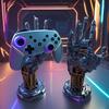 1 Stück Cyberpunk 3D-gedruckter Gamecontroller-Ständer, Multifunktionaler Desktop-Organizer für Controller und Handys, Ideales Geschenk für Gamer, Weihnachtsgeschenk