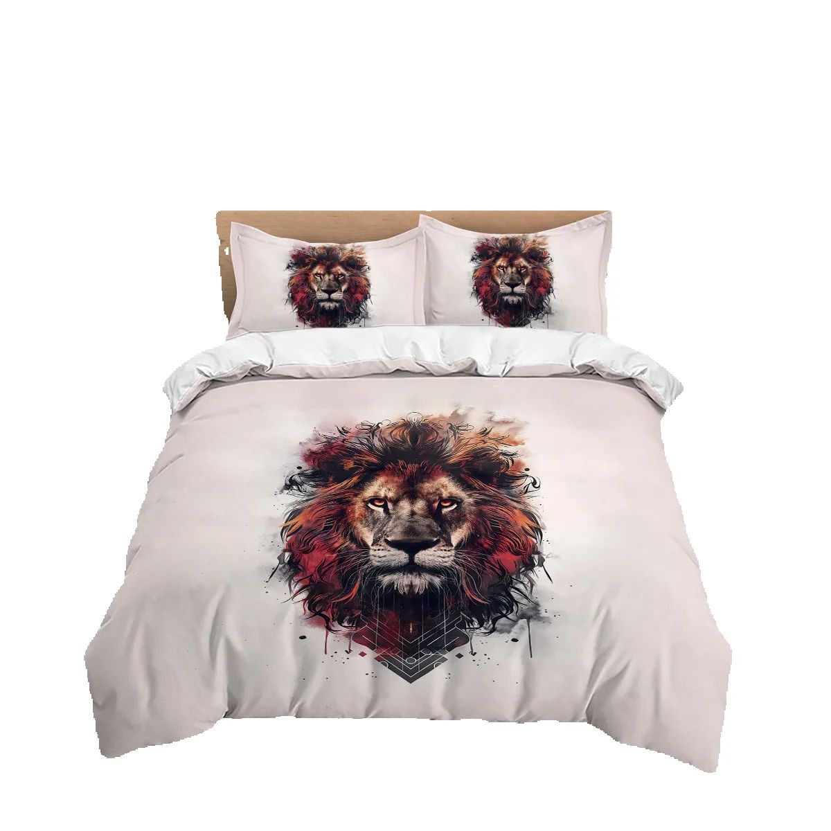 

Comforter Lion Bedding Sets Lion Animal Pattern Bedding Sets 2/3Pcs Home Bedclothes Super King Comforter Textiles Duvet Comforter (quilt)-EU Single(135*200cm)3pcs