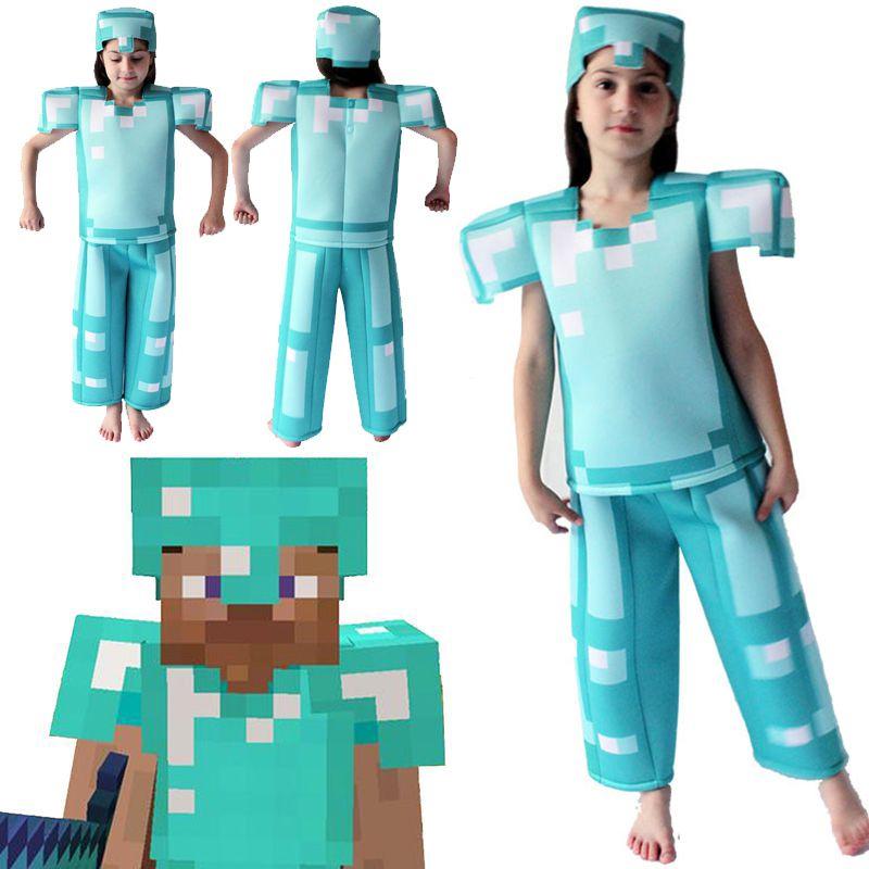 Fun Minecraft Steve Cosplay Dress Up Outfit Suit For Kids Of All Ages And Sizes