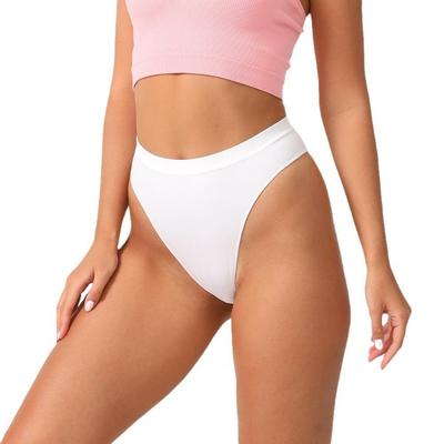Nahtlose Unterwäsche für Damen, einfarbig, sexy Tanga, hoch taillierte Unterwäsche für Damen