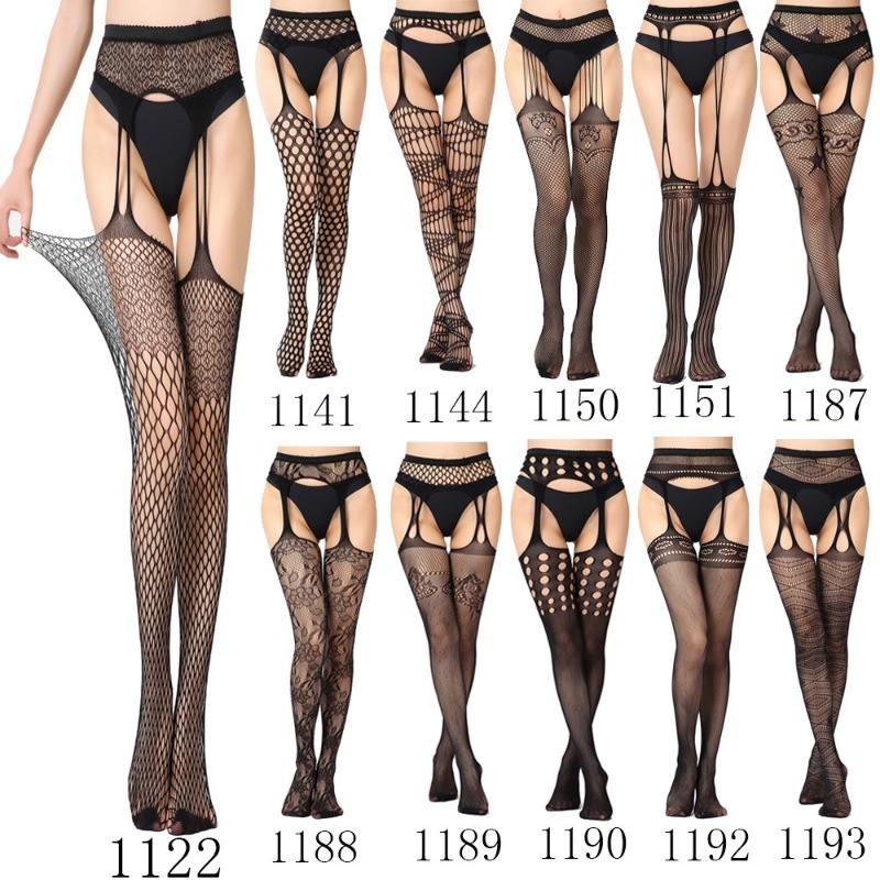 Sex Underwear Sexy Large Size Garters High-end Thickened Sexy Women's Sex Stockings, Suspender Panties Net Socks