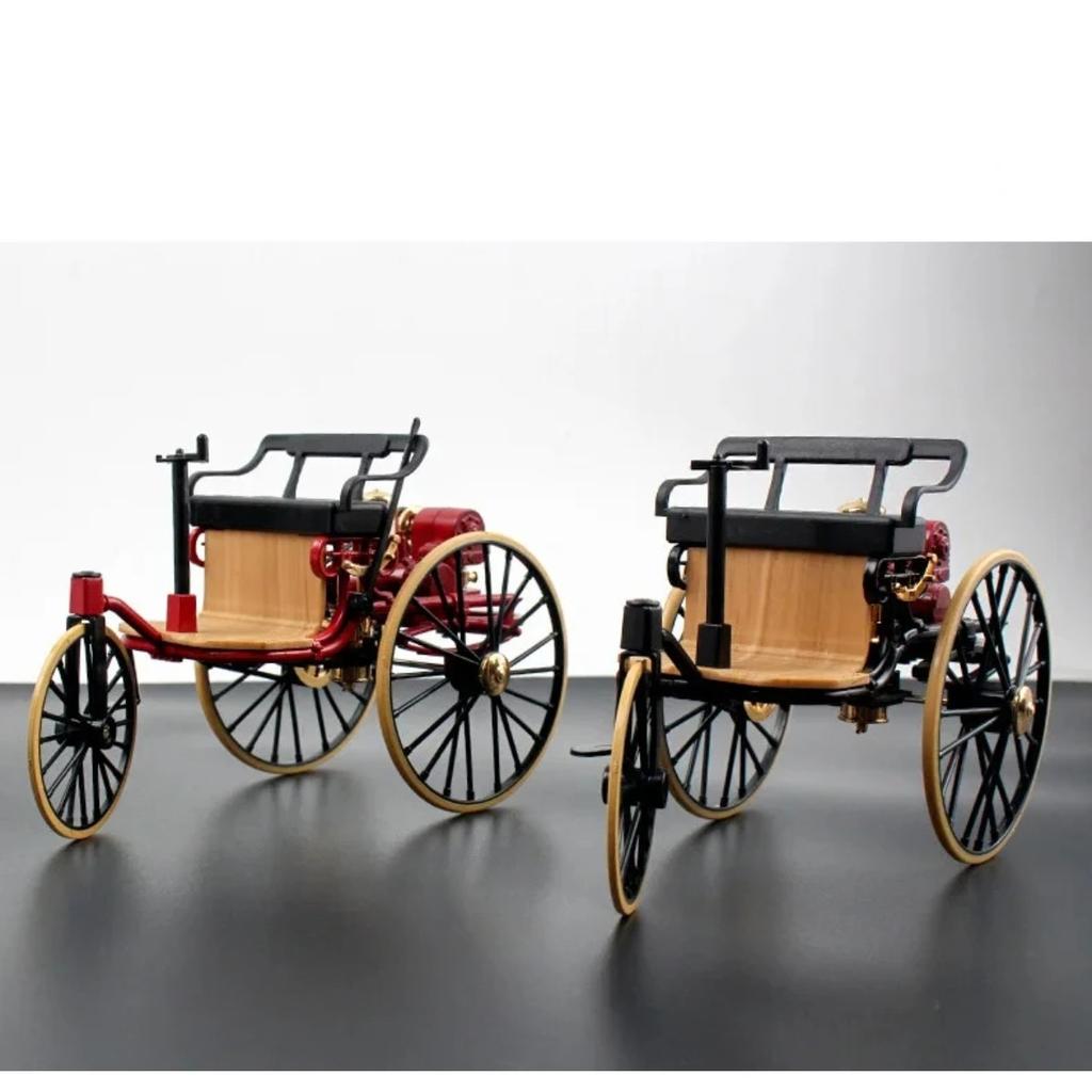 1/12 1886 Vintage Classic Car No.1 Alloy Car Model Simulation Tricycle Toy for Children Gift Collection F499
