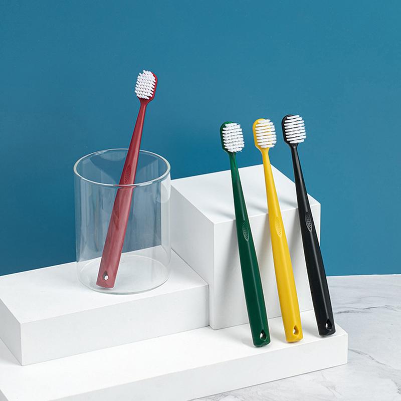 5pc High Quality Dubai Soft Bristle Toothbrush Macaron Single Pack Bamboo Charcoal Adult Wide Head Toothbrush Soft Bristle