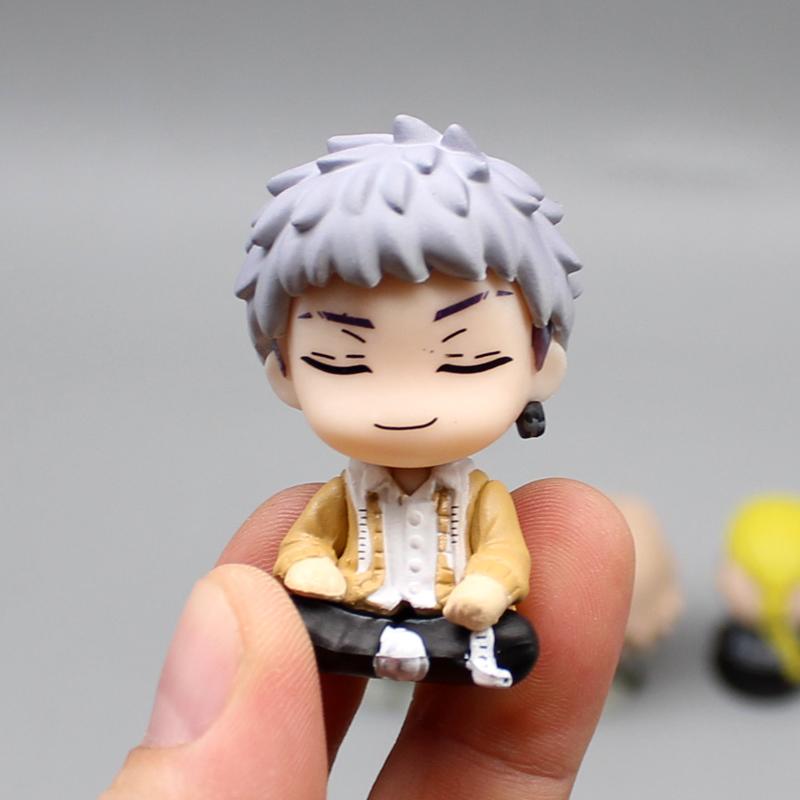 4 Stück Tokyo Revengers GK Manjiro Sano Draken Anime Figur Q Version Sitzend Schulter Schlaf Schreibtisch Dekoration Modell Kinderspielzeug