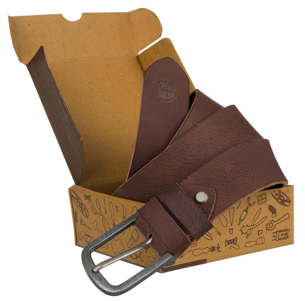 Wide Leather Belt PTN PS-04-90-3491 D.Brown