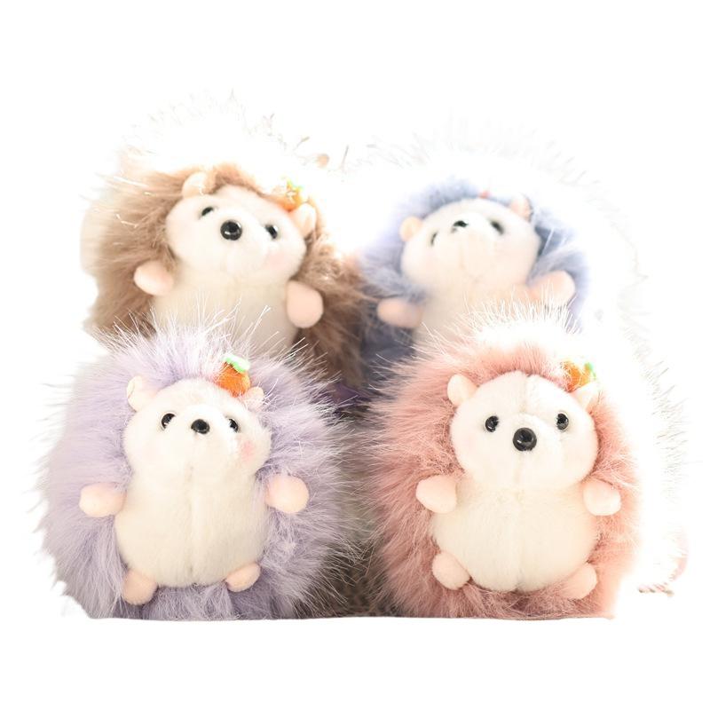 1Pcs Cute And Charming Adorable Animal Pendant Cartoon Hedgehog Doll Keychain Gentle Stuffed Plush Toy Home Decoration Children Present Designed For