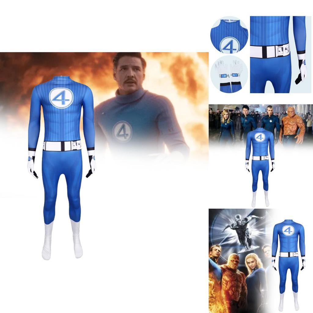 Marvel Fantastic Four Onepiece Costume With Polyester Fabric For Theatrical Performances