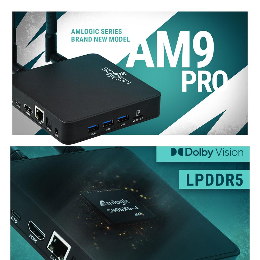 UGOOS AM9 Pro Amlogic S905X5-J TV BOX Android 14 LPDDR5 4G64G Supoprt 4K HDR WiFi6 with BT Voice Remote