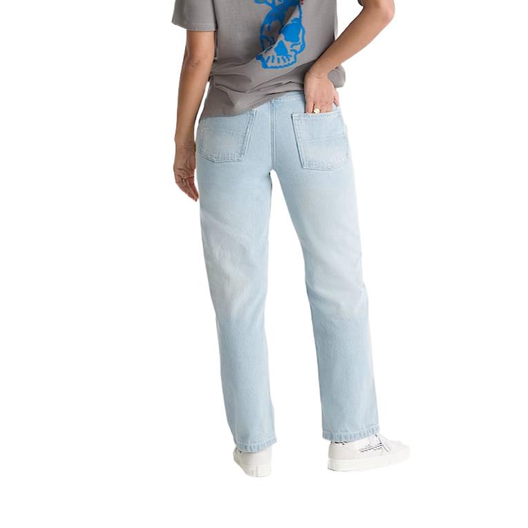 Women's Pants Vans Jeans Women's Light Stone Washed Blue Moderate Straight Fit Pants