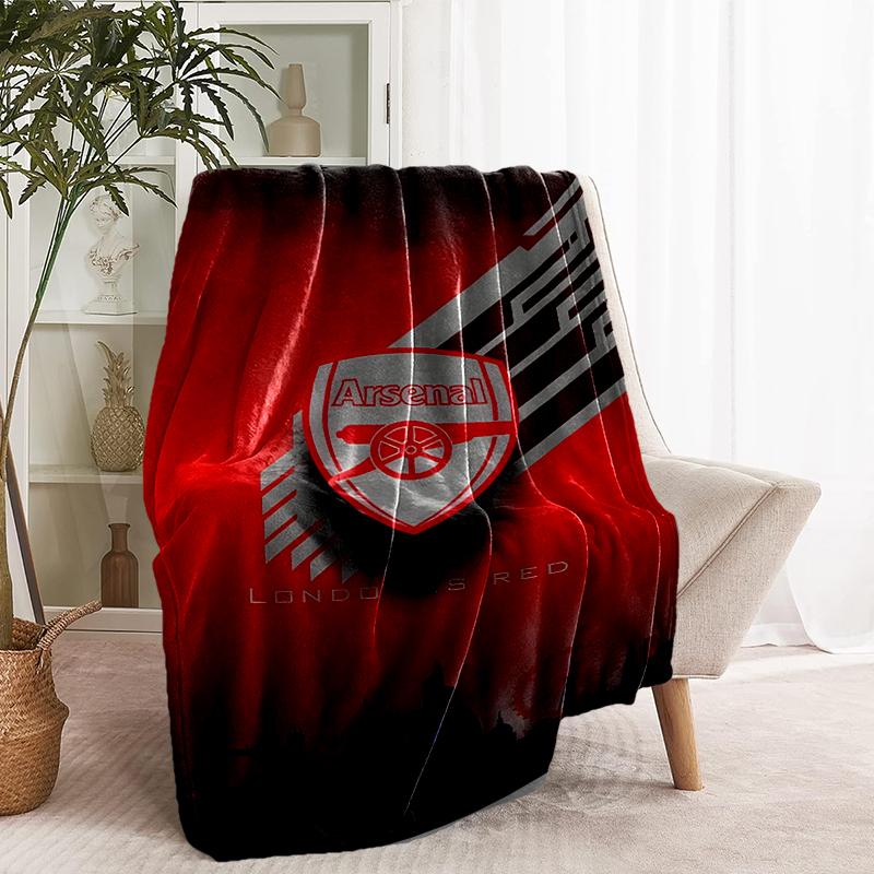 Coperta Stampata Arsenal F.C. - Morbida e Confortevole, per Camera da Letto, Viaggio, Divano, Decorazione Casa - Regalo di Compleanno Natale per Amico