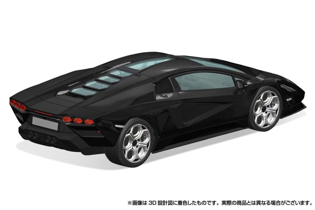Aoshima Bunka Kyozai The Snap Kit Series Lamborghini Countach LPI Black Plastic Model 1/32 800-4 Pre-Colored 19-D