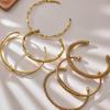 Stainless Steel Bamboo Joint Openable Bracelet - Unique European & American Design, High-Quality Texture