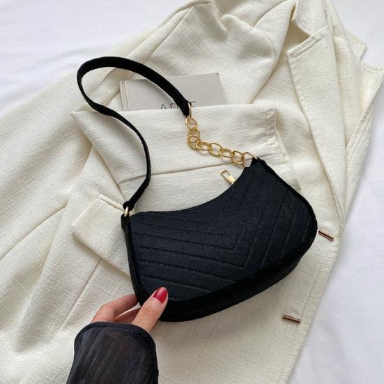Women Felt Underarm Bag Fashion Shoulder Bag Stylish Top Handle Bag Quilted Handbag Stylish Hobo Bag for Shopping Dating Commuting