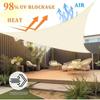 Triangle Waterproof Sun Shelter With Ropes Shade Sail Adjustable Outdoor Canopy  Pool Area
