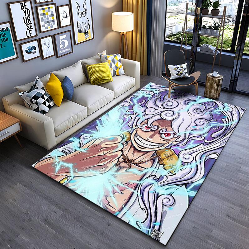 Thunder Power Anime Design Carpet suitable as a non-slip mat for the living room or bedroom sofa