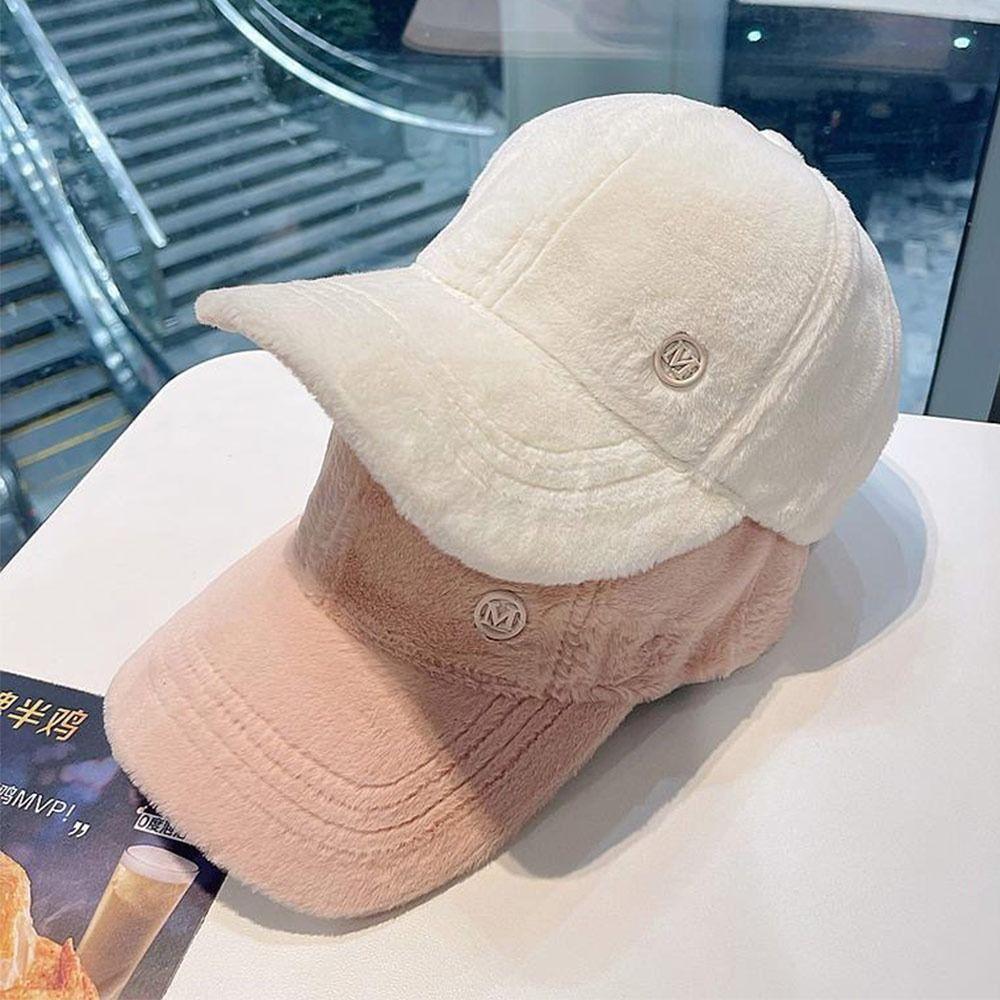 Winter Plush All-match Hip Hop Cap Peaked Hat Baseball Cap Sports Hat