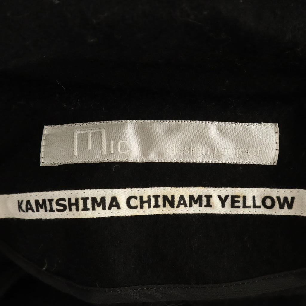 KAMISHIMA CHINAMI YELLOW wool poncho 40 black Women Used