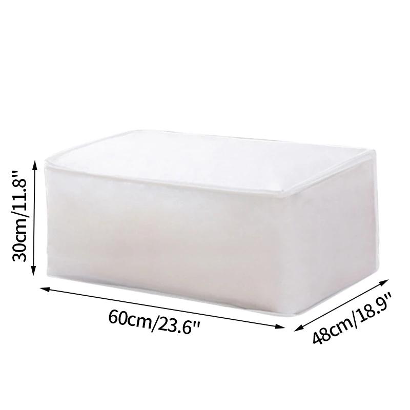 Pure Color Clothes Organizer Wardrobe White Quilt Blanket Organizers Waterproof Clothing Storag Bag Zipper Organization Bags