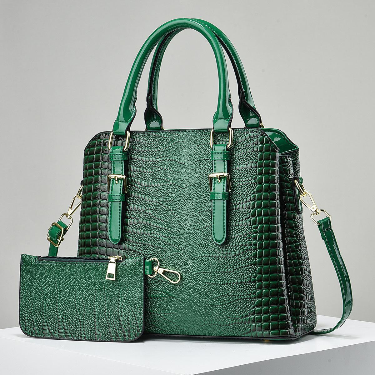 

Новая сумка с крокодиловым принтом, модная универсальная сумка через плечо, атмосферная универсальная модная сумка через плечо большой вместимости .