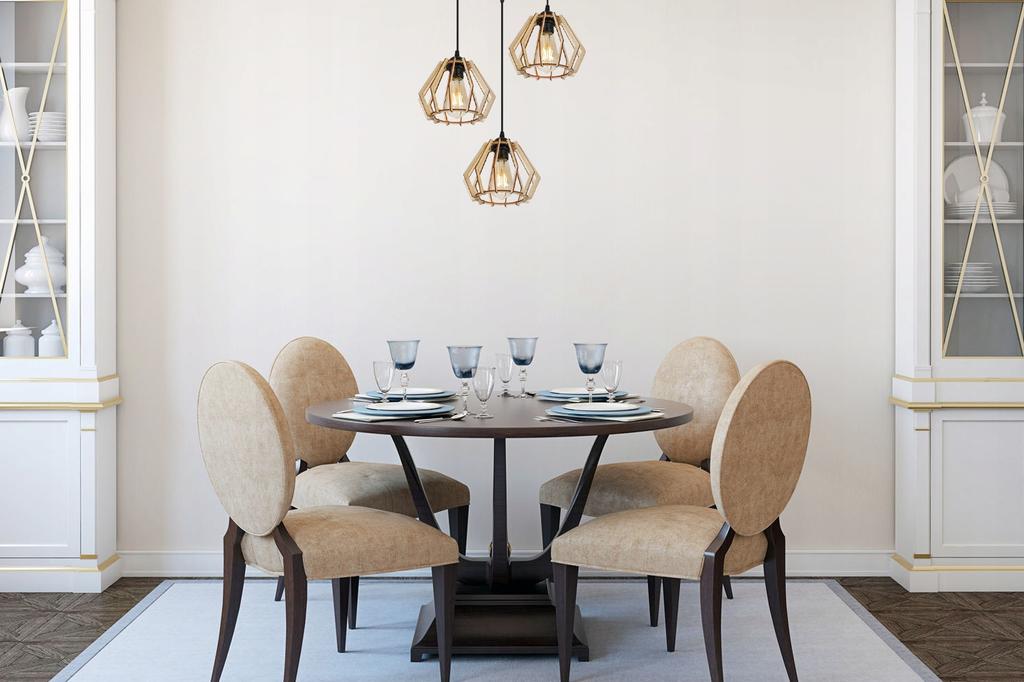MODERN WOODEN LED CEILING HANGING LAMP