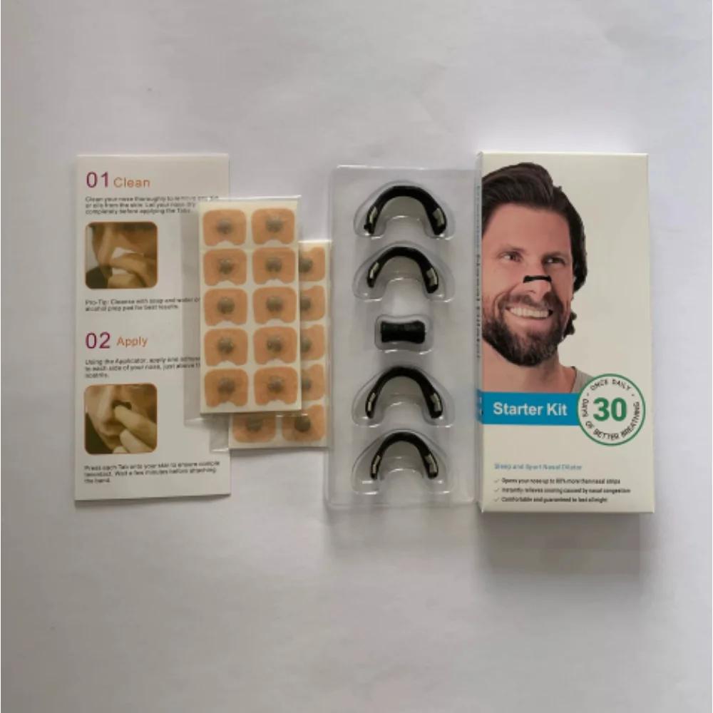 30Pairs Magnetic Nasal Strips Nasal Breathing Dilators Kits Increase Air Intake Improve Sleeping Reduce Snoring for Nighttime